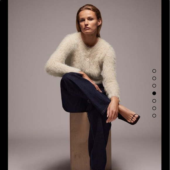 Zara blogger favorite faux fur fuzzy cardigan - Picture 5 of 8